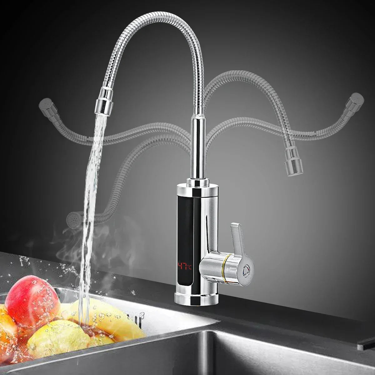 Robinet de cuisine électrique 3000 W avec eau chaude instantanée - FlowHeat