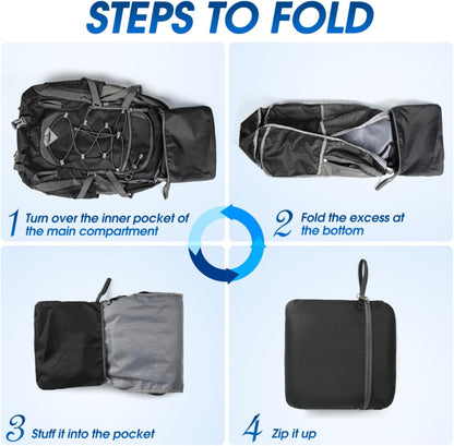 Sac à dos 40 L imperméable de randonnée et de camping — léger et pliable