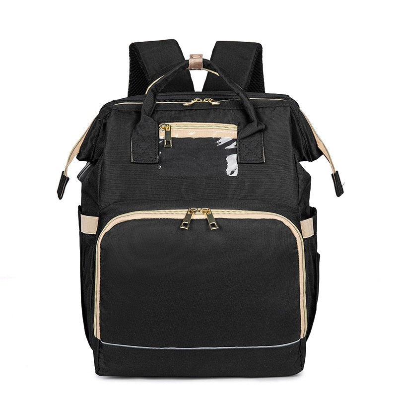 Sac à dos à langer convertible pour bébé avec couffin pliable – imperméable, multipoches