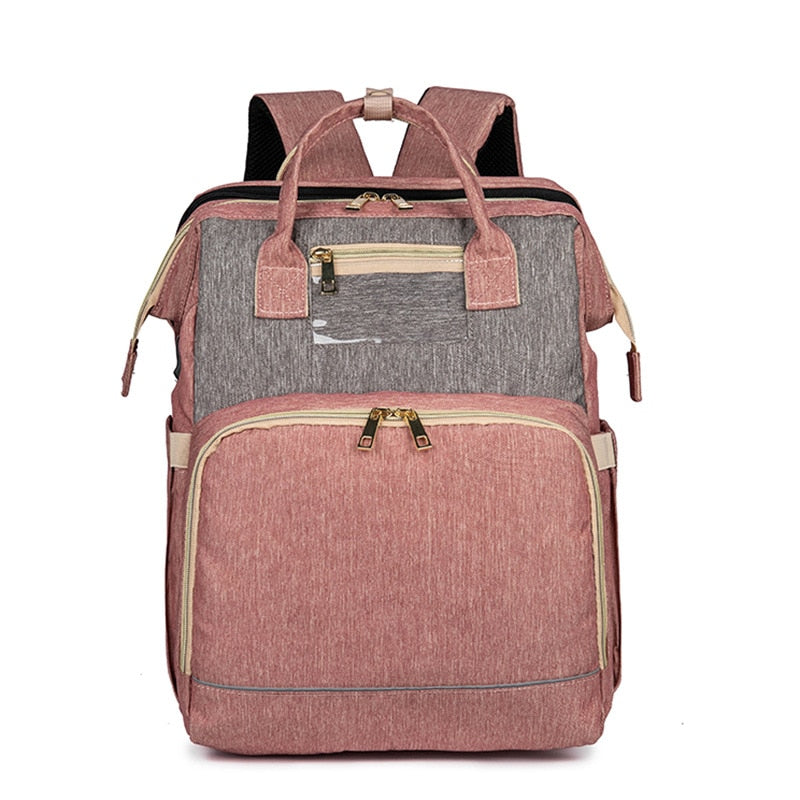 Sac à dos à langer convertible pour bébé avec couffin pliable – imperméable, multipoches