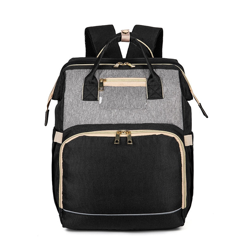 Sac à dos à langer convertible pour bébé avec couffin pliable – imperméable, multipoches