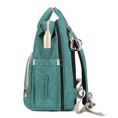 Sac à dos à langer convertible pour bébé avec couffin pliable – imperméable, multipoches