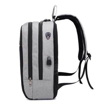 Sac à dos antivol pour ordinateur portable unisexe avec port de charge USB et fermetures éclair dissimulées