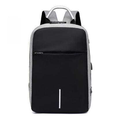 Sac à dos antivol pour ordinateur portable unisexe avec port de charge USB et fermetures éclair dissimulées