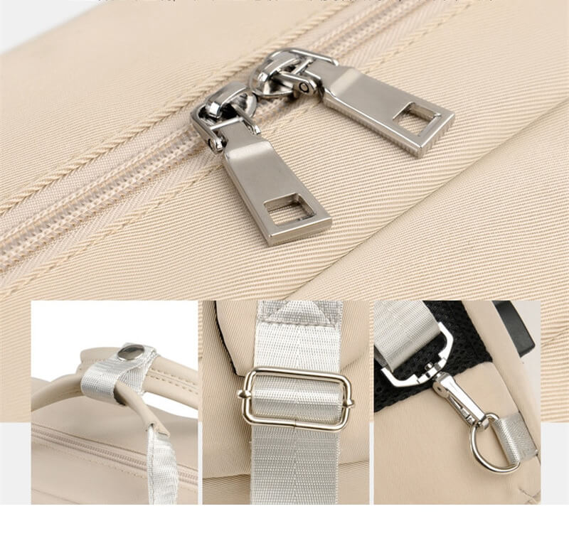 Sac à dos antivol unisexe avec port de charge USB et fermetures éclair dissimulées