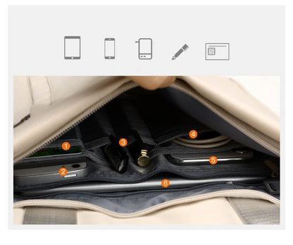Sac à dos antivol unisexe avec port de charge USB et fermetures éclair dissimulées