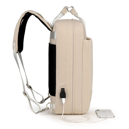 Sac à dos antivol unisexe avec port de charge USB et fermetures éclair dissimulées