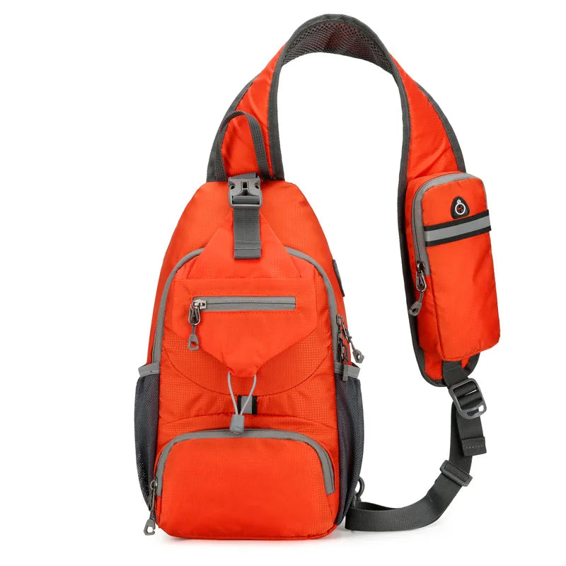 Sac à dos bandoulière anti-vol imperméable multipoches – sac de voyage léger porté croisé