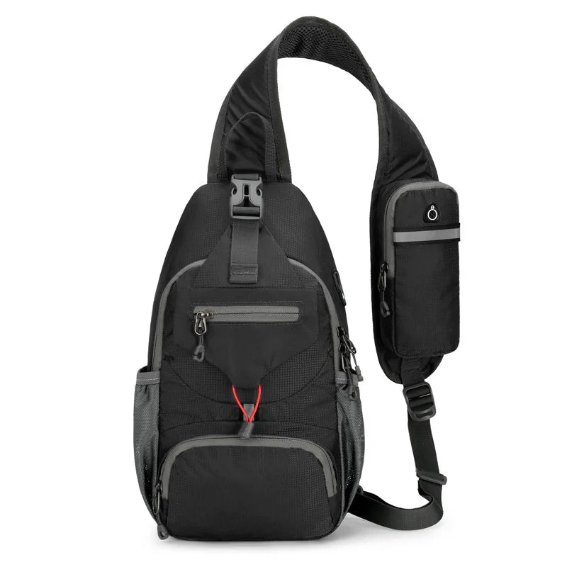 Sac à dos bandoulière anti-vol imperméable multipoches – sac de voyage léger porté croisé