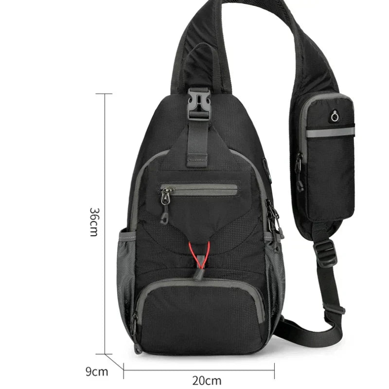 Sac à dos bandoulière anti-vol imperméable multipoches – sac de voyage léger porté croisé