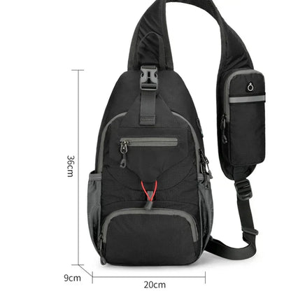 Sac à dos bandoulière anti-vol imperméable multipoches – sac de voyage léger porté croisé