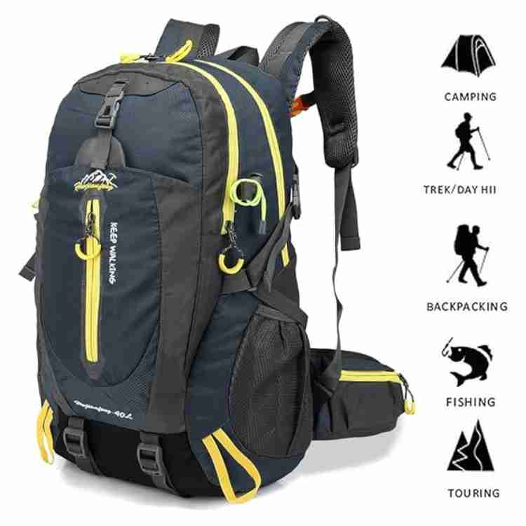 Sac à dos de randonnée imperméable unisexe 40 L pour aventures en plein air