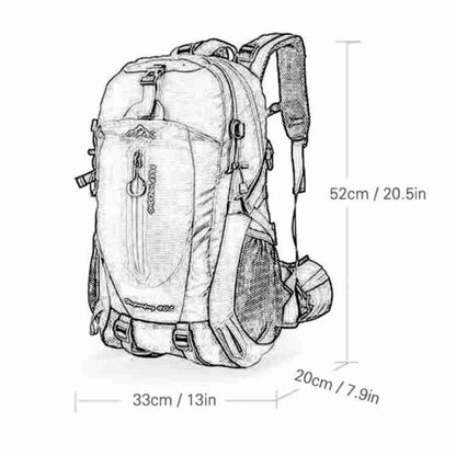 Sac à dos de randonnée imperméable unisexe 40 L pour aventures en plein air