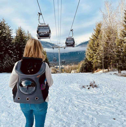 Sac à dos de transport pour chats de grande taille avec fenêtre-bulle
