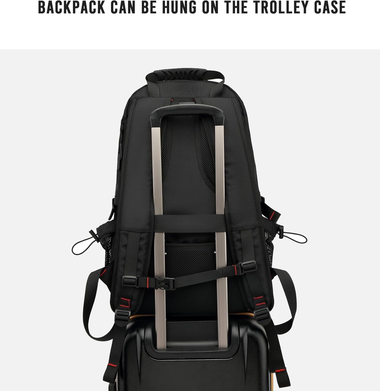 Sac à dos de voyage 60 L imperméable pour ordinateur portable avec port USB et compartiment à chaussures