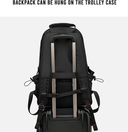 Sac à dos de voyage 60 L imperméable pour ordinateur portable avec port USB et compartiment à chaussures