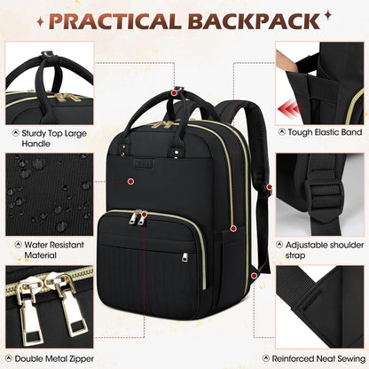 Sac à dos de voyage unisexe pour ordinateur portable, déperlant - 15,6