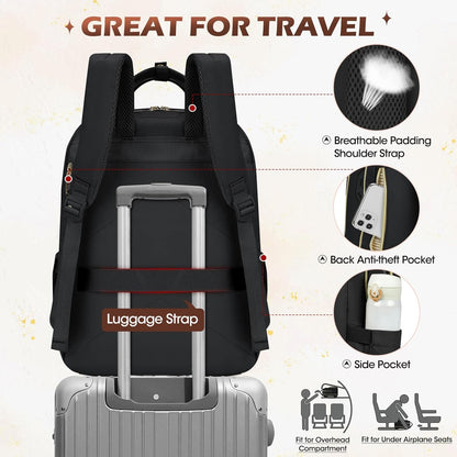 Sac à dos de voyage unisexe pour ordinateur portable, déperlant - 15,6