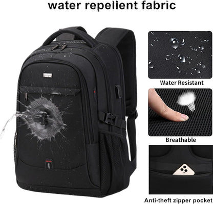 Sac à dos de voyage unisexe pour ordinateur portable, résistant à l’eau, avec organisation astucieuse