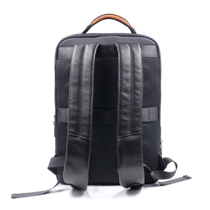 Sac à dos en cuir anti-vol pour homme avec serrure à empreinte digitale