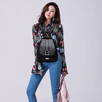 Sac à dos en cuir véritable pour femme