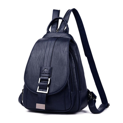 Sac à dos en cuir véritable pour femme