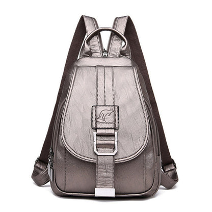 Sac à dos en cuir véritable pour femme