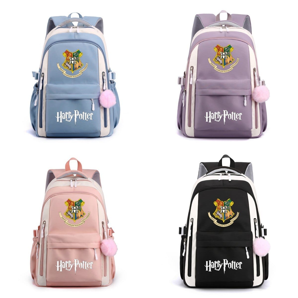 Sac à dos pour enfants - sac d’école magique - bleu, noir, rose, violet