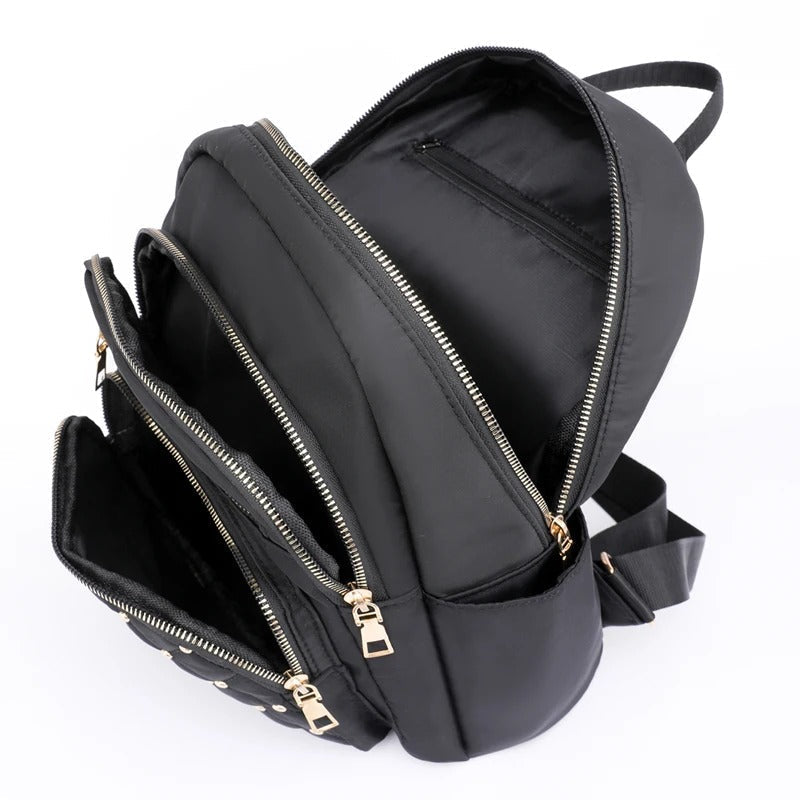Sac à dos pour femme en nylon léger et déperlant pour le voyage et l’école