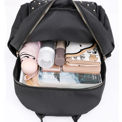 Sac à dos pour femme en nylon léger et déperlant pour le voyage et l’école