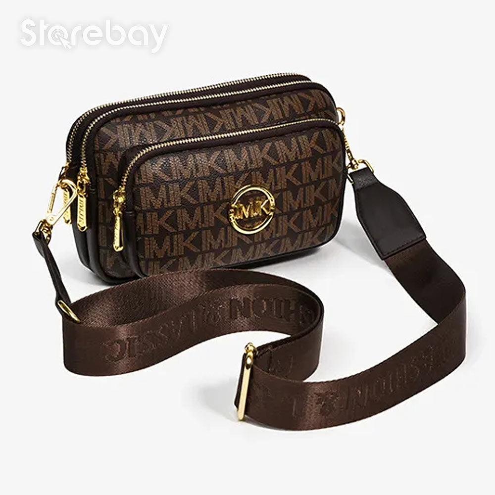 Sac bandoulière à monogramme pour femme avec détail chaîne