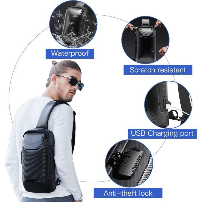 Sac bandoulière antivol