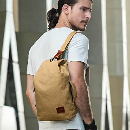 Sac bandoulière en toile déperlante avec poche antivol – multiporté