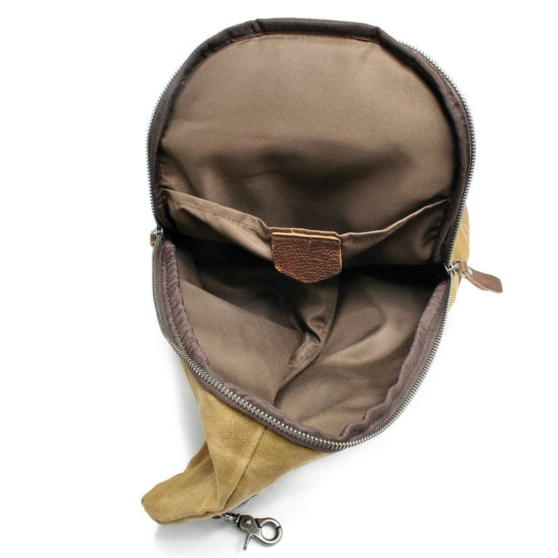 Sac bandoulière en toile déperlante avec poche antivol – multiporté