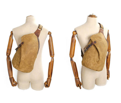 Sac bandoulière en toile déperlante avec poche antivol – multiporté