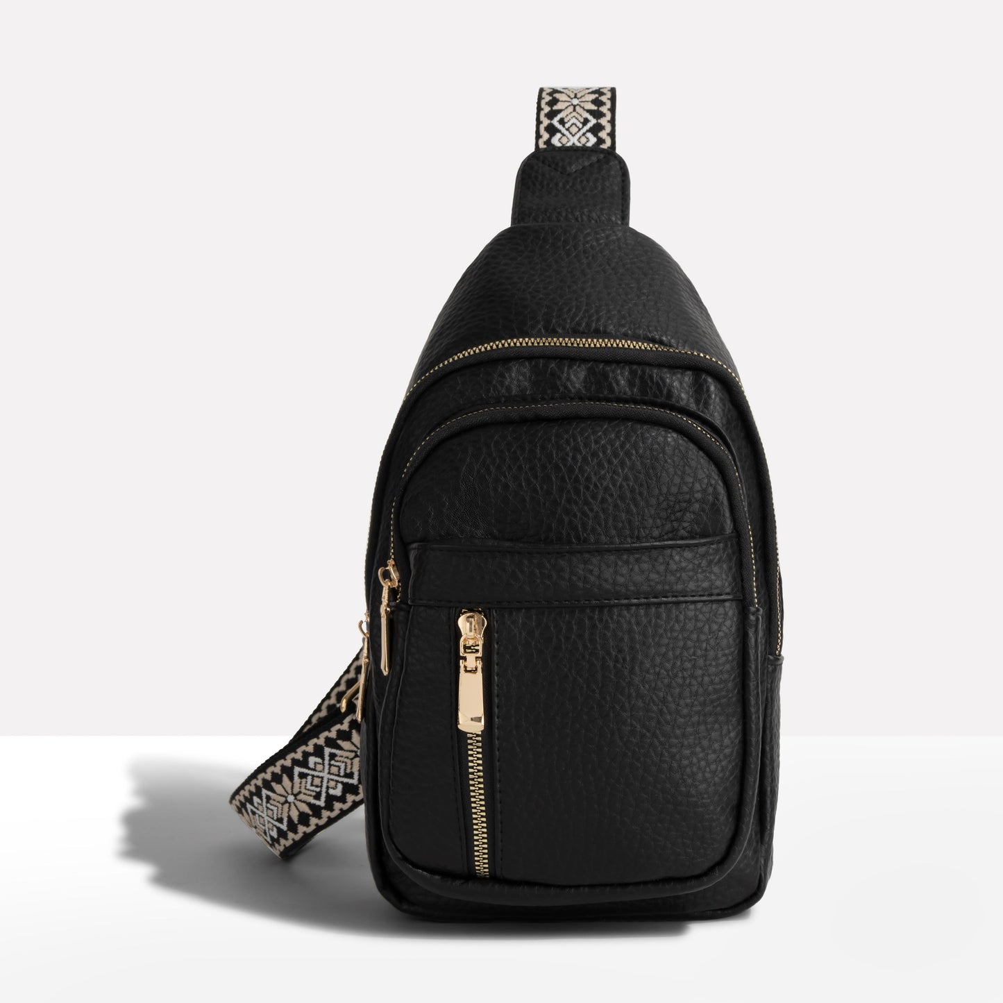Sac bandoulière femme mono-sangle avec sangle à motif