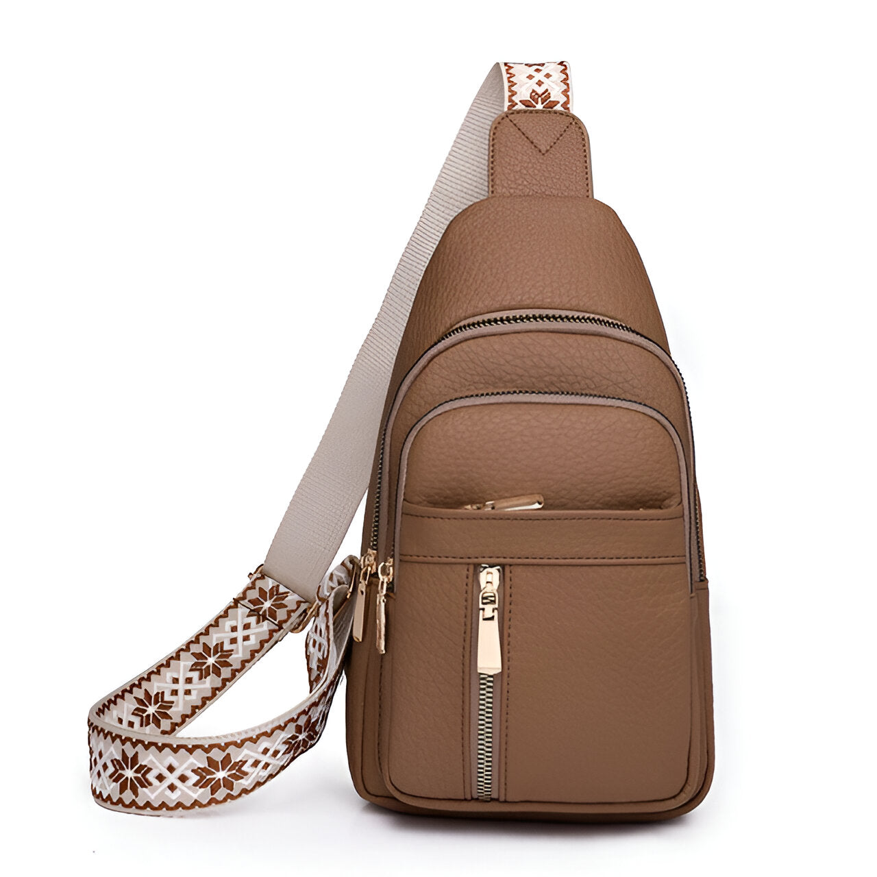 Sac bandoulière femme mono-sangle avec sangle à motif
