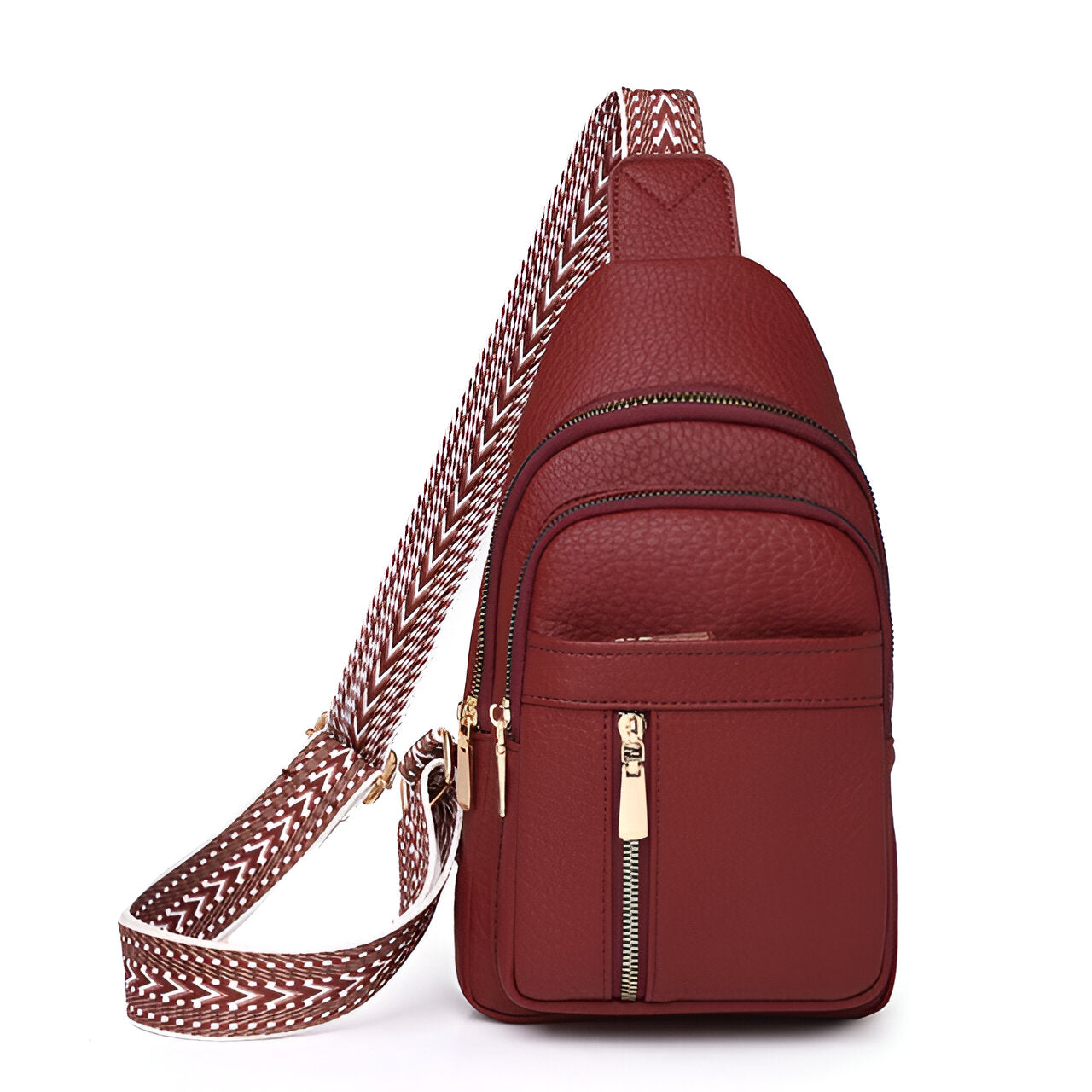 Sac bandoulière femme mono-sangle avec sangle à motif