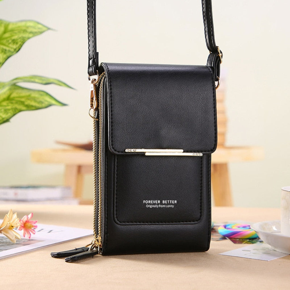 Sac bandoulière porte-téléphone pour femme avec poche à écran tactile