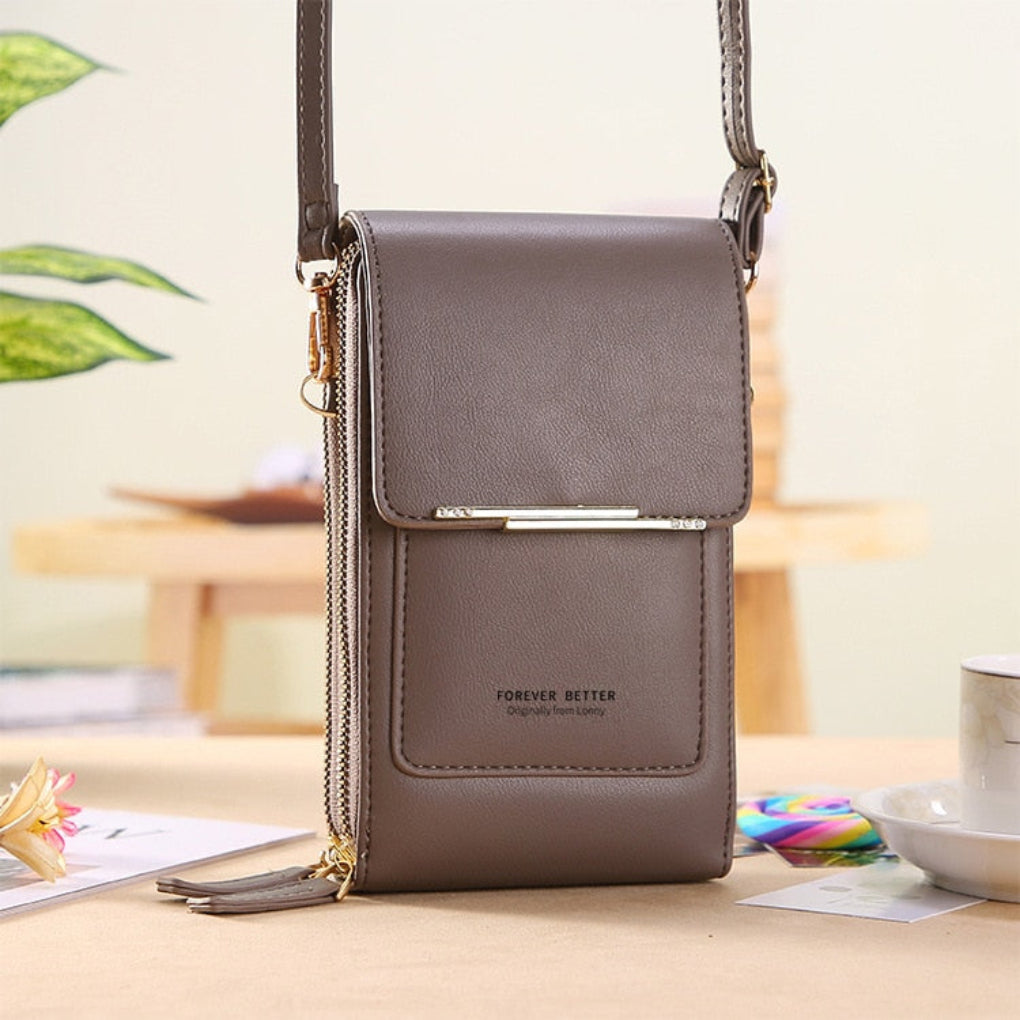 Sac bandoulière porte-téléphone pour femme avec poche à écran tactile