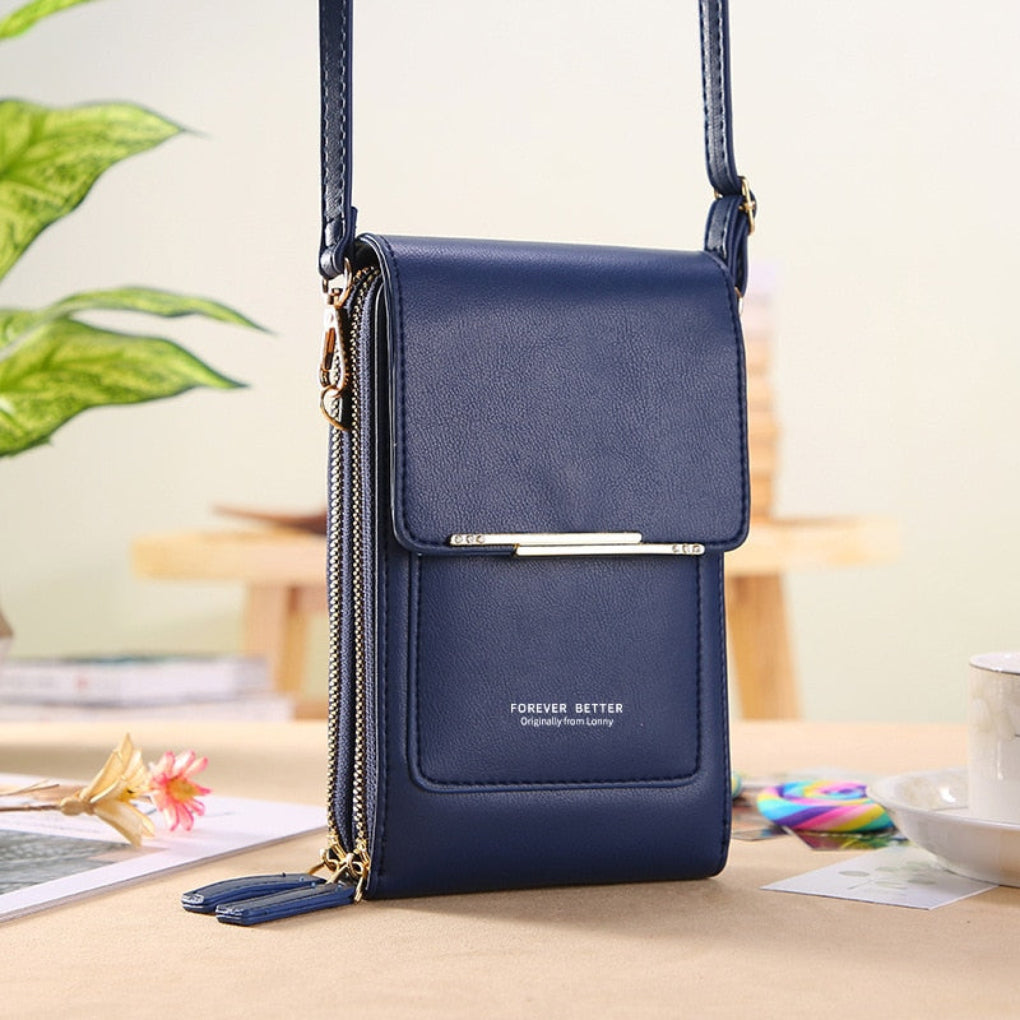 Sac bandoulière porte-téléphone pour femme avec poche à écran tactile