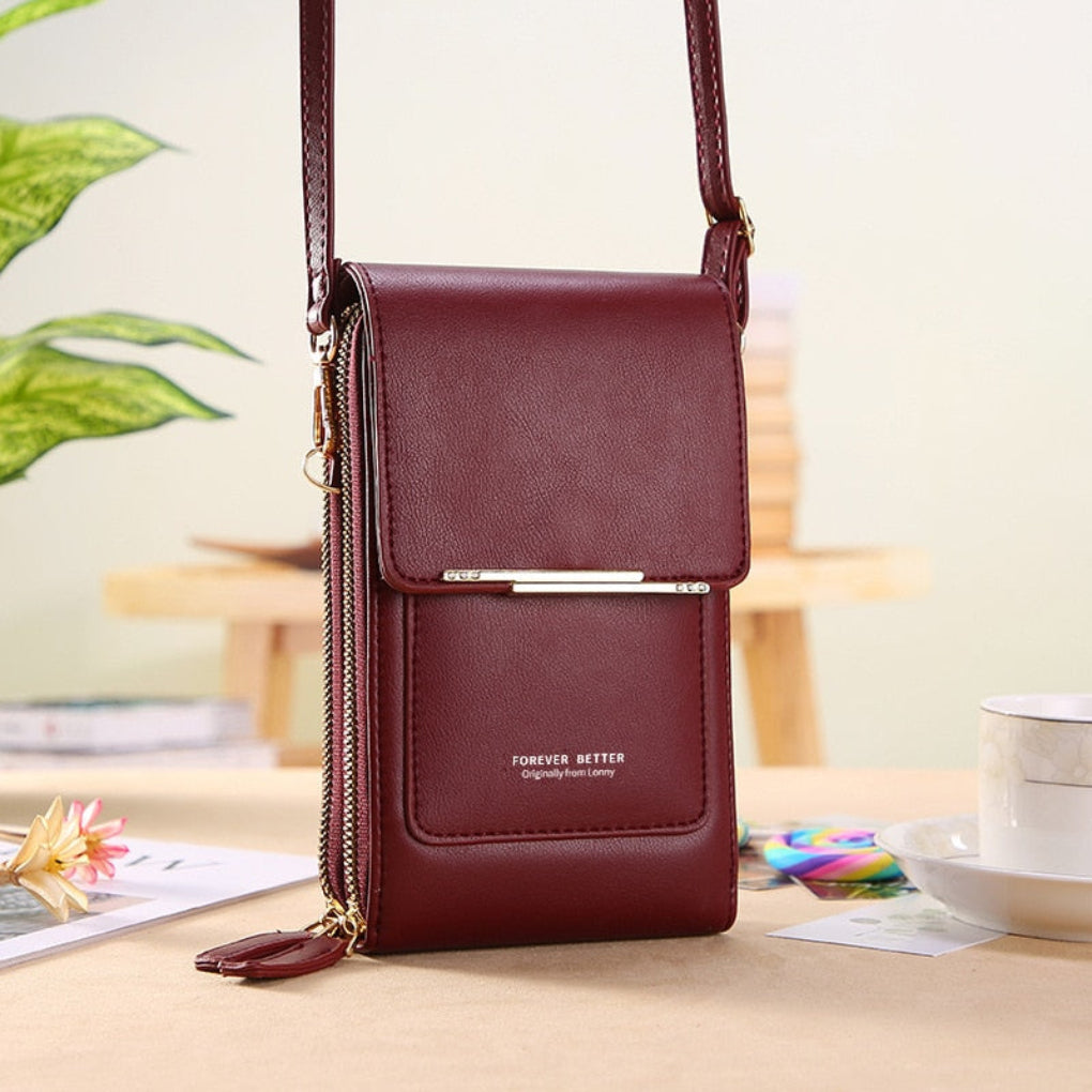 Sac bandoulière porte-téléphone pour femme avec poche à écran tactile