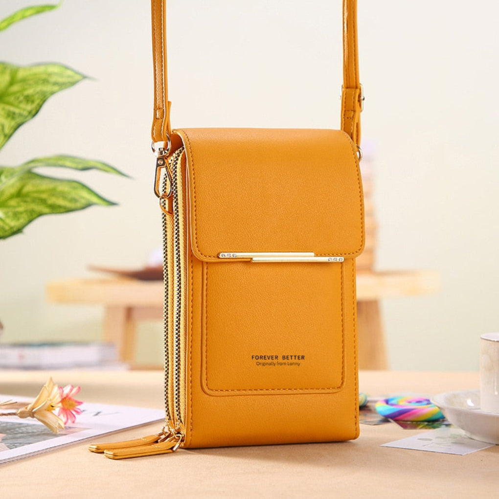 Sac bandoulière porte-téléphone pour femme avec poche à écran tactile