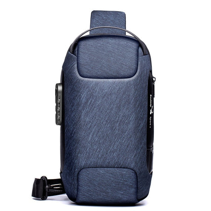 Sac bandoulière pour homme antivol résistant à l’eau avec port de charge USB