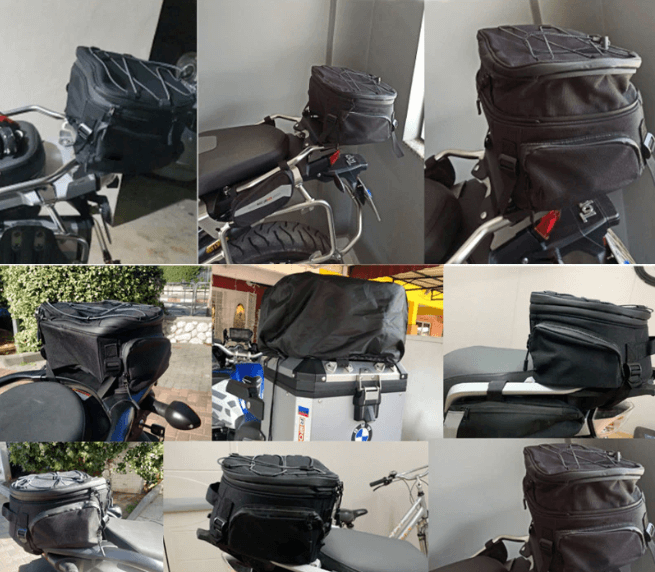 Sac d’équipement de moto unisexe résistant à l’eau - rangement à multiples compartiments