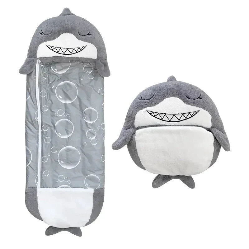 Sac de couchage et peluche 2-en-1 pour enfants