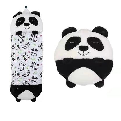 Sac de couchage et peluche 2-en-1 pour enfants