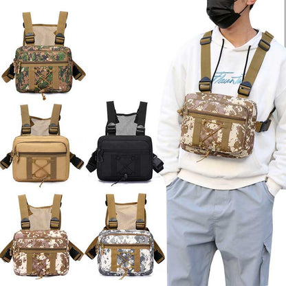 Sac de poitrine tactique unisexe, équipement d’extérieur résistant à l’eau