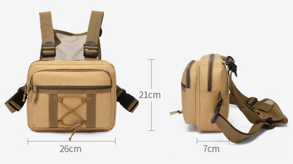 Sac de poitrine tactique unisexe, équipement d’extérieur résistant à l’eau