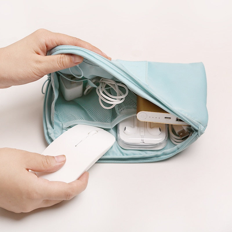 Sac de rangement unisexe compact et étanche pour accessoires électroniques